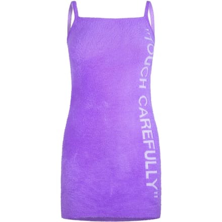 Off White Damesjurkje met zachte, pluizige textuur (Violet/Wit)