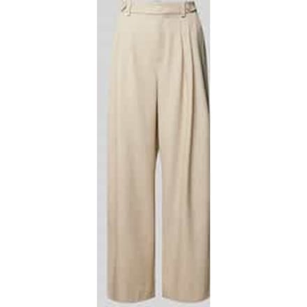 Wide leg stoffen broek met bandplooien