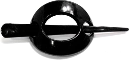 Knot haarklem met pin zwart