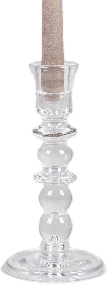 Rasteli - Kaarsenhouder - glas - transparant - D10,8 x H23,2 cm