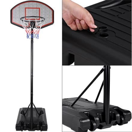 Basketbalring met Verstelbare Mand 257- 305cm Wielen