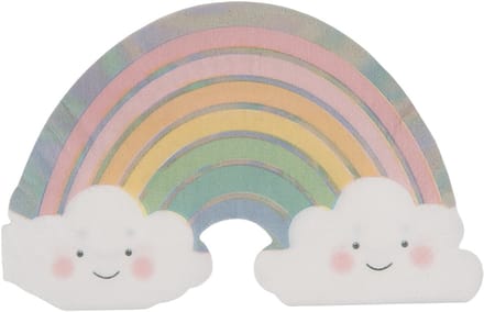 Clayre & Eef Servetten Papier Set van 20 33x33 cm Wit Papier