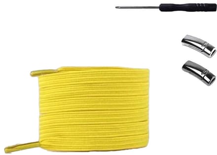 Go Go Gadget - Magnetische - Elastisch - Schoenveters - 100cm - inclusief schroevendraaier - Geel
