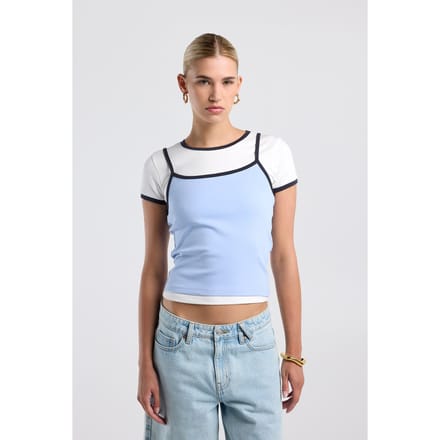 America Today Giada Babyblue Taglia: M | Canottiere Outlet | Donna | Blu