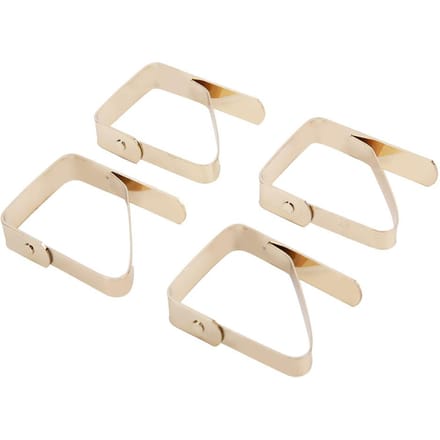 4 stuks roestvrijstalen tafelkleedhoezenklemmen, antislip tafelkleedhouderklemmen 5*4cm M beige