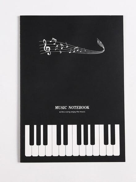 Muziek noten notitieboek 25x18 cm