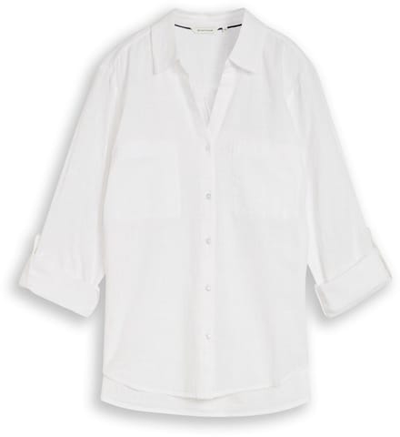 Tom Tailor - Blouse met borstzakjes - Maat 34 - White
