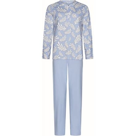 IJsblauwe katoenen pyjama Pastunette Blauw vrouw 50