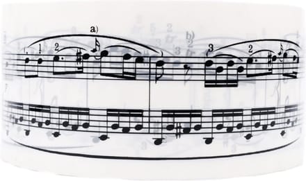 Verpakkingstape muziekblaken wit