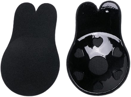 ATTREZZO® Plak BH Push UP - Zelfklevende BH - Cup D - Zwart - Strapless BH