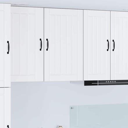 vidaXL - Wandkast - LUCCA - Wit - 50 - x - 31 - x - 80 - cm - Bewerkt - hout