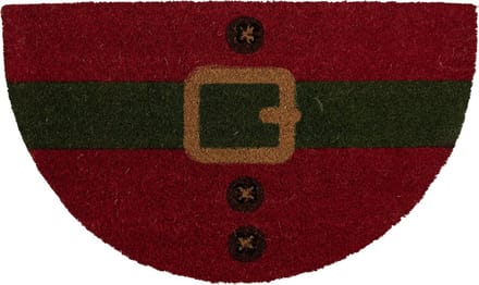 Clayre & Eef Deurmat 75x45 cm Rood Kokos Kerstman