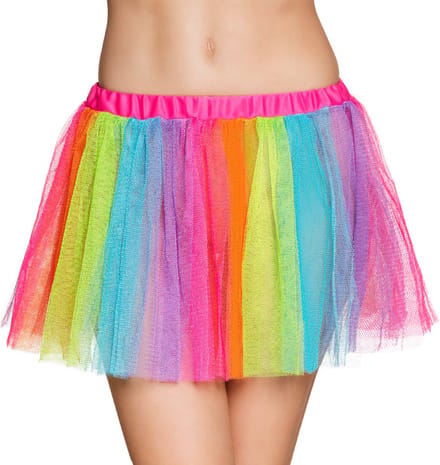 Boland - Tutu Regenboog - Volwassenen - Fee - 80's & 90's - Disco- Prinses