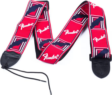 gitaarband - Monogrammed 2 inch red-white-blue