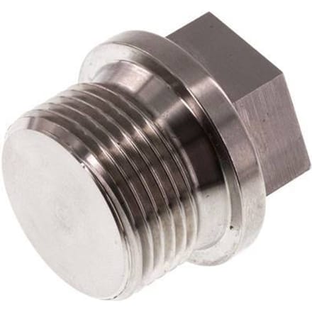 Plug G3/4'' RVS met kraag en buitenzeskant 40bar (562.0psi)