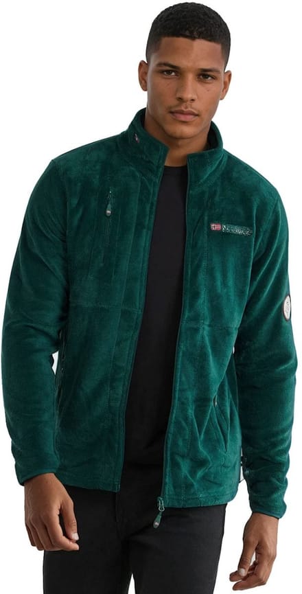 Geographical Norway Fleece Vest Upload Met Rits Heren Groen - S
