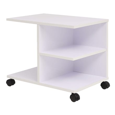 vidaXL - Plankenkast - verrijdbaar - 50x35x42 - cm - wit