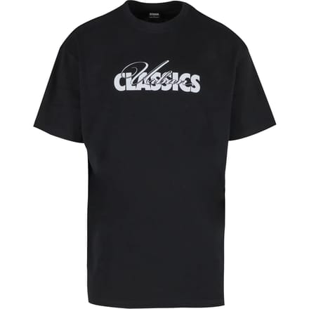 Urban Classics - UC Cursive Bold Logo Heavy Oversized Heren T-shirt - XS - Zwart