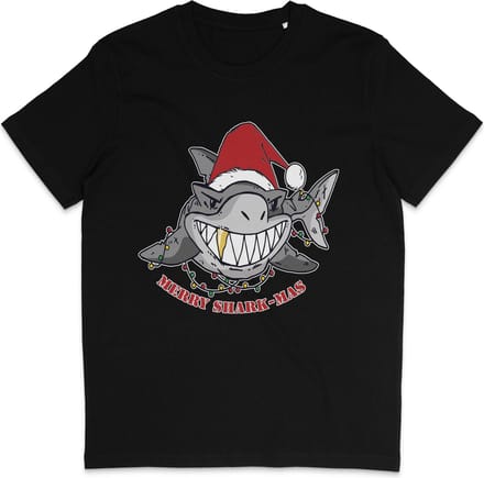 T Shirt Heren - Kerst - Korte Mouw - Zwart - Maat S