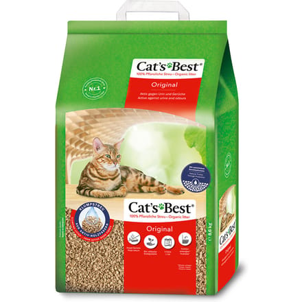 20l (ca. 9kg) Öko Plus / Originele - Cat's Best Kattenbakvulling
