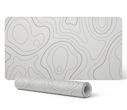 Antislip bureauonderlegger met abstracte lijnenprint 100x50 cm