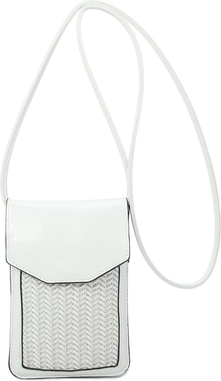 Crossbody- telefoontasje Ines Delaure wit