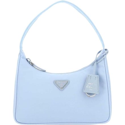 Prada Re-Edition 2000 Sac Hobo en Nylon Sacs pour Femme Bleu 1NE515_RDH0_F0076 Basic Set (Bag+Dust Bag) white