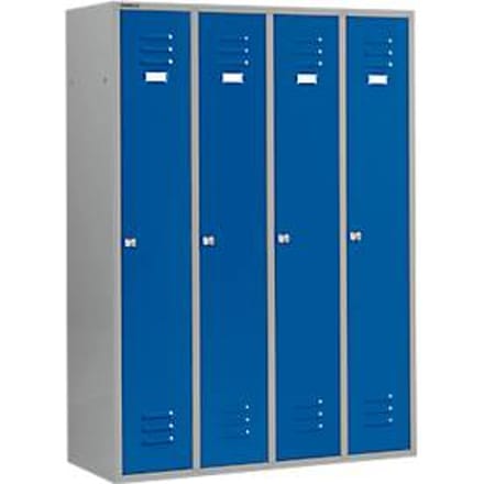 Schäfer Shop Select Kledinglocker met 4 compartimenten, cilinderslot, licht zilver/gentiaanblauw