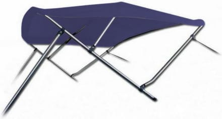 3 Boog Biminitop Zonnetent PREMIUM H117 cm BLAUW Breedte 215-228 cm