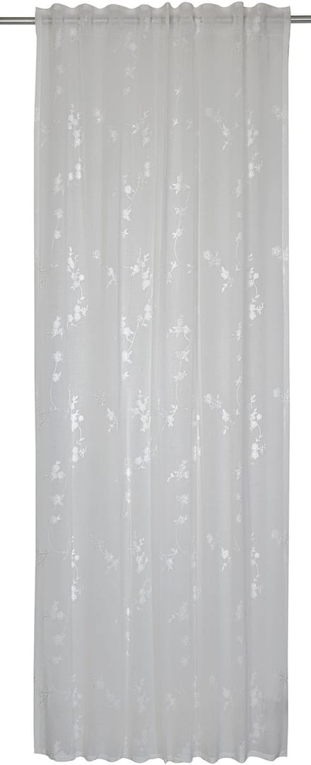 Elbersdrucke Gordijn met lussen Malea 255x140 cm wit transparant