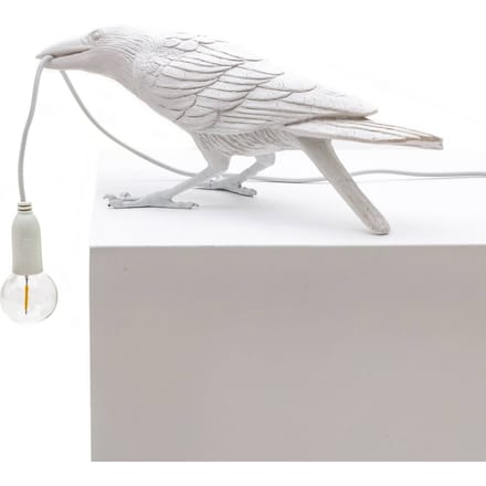 SELETTI Vogellamp LED sfeerlamp, spelend, wit