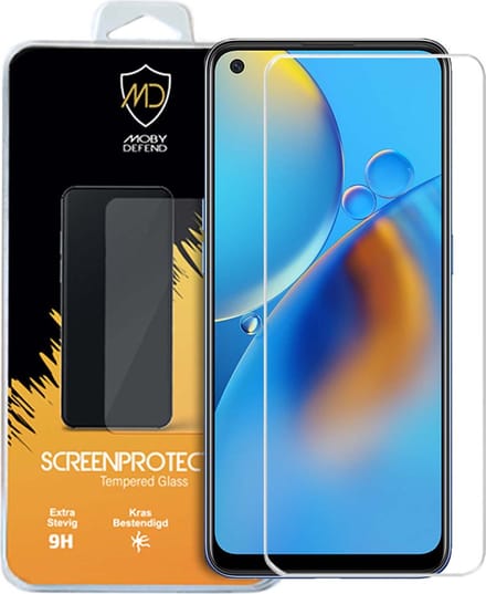MobyDefend Screenprotector - Geschikt voor Oppo A74 5G - Case-Friendly Screensaver - Gehard Glas