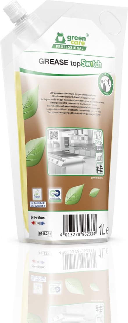 GreenCare Grease topSwitch Navulpouch 1 liter Ecolabel