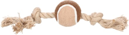 Flamingo - Hondenspeelgoed - Speelgoed Kush Touw met 2 knopen Bruin - 28 x 6,4 x 6,4cm - 1st