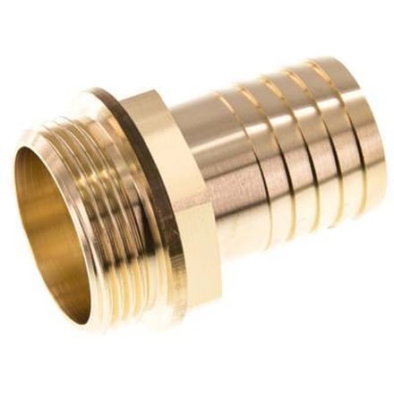 G 1 1/4'' Buitendraad x 32mm Messing Slangpilaar 16 Bar