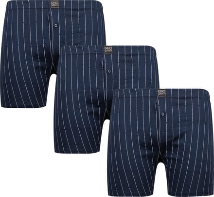 Gino Santi Klassieke boxer 3-pack Navy Pin Stripe | Maat S