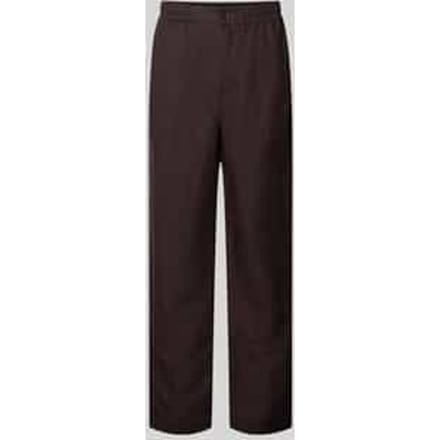 broek met rechte pijpen van linnenmix stoffen broek