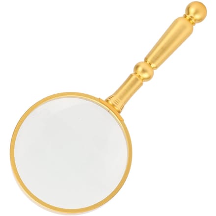 Vergrootglas Klassiek Goud Ergonomisch Handheld 6x Optisch Volledig Metaal 75mm Leesvergrootglas
