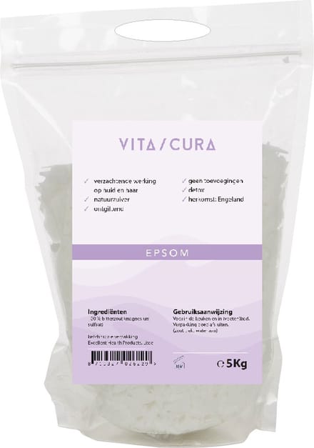 VitaCura® Epsomzout 5 kilo l huid l spieren l ontspannen