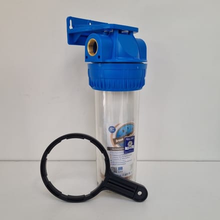 Aquafilter IJzerfilter 10" met beugel , 3/4" aansluitingen (B4+C8)