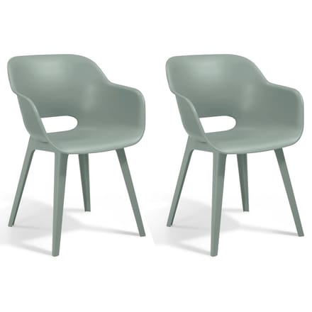 Keter Akola Tuinstoelen - 2 stuks - 56,5x55x80cm - Vintage Green