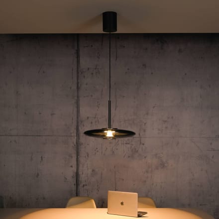 LED hanglamp PURE E-Vitrum, platina, glas/aluminium, CCT