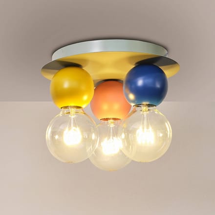 OSRAM Decor Bubble decoratieve plafondlamp, 3-lamps met E27-fitting, 250 mm, IP20, metaal, veelkleurig