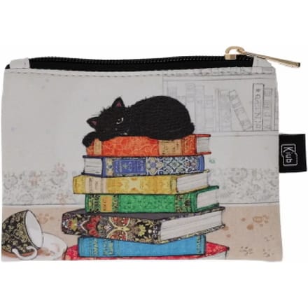 Platte portemonnee pu kitten boeken Kiub Bug Art