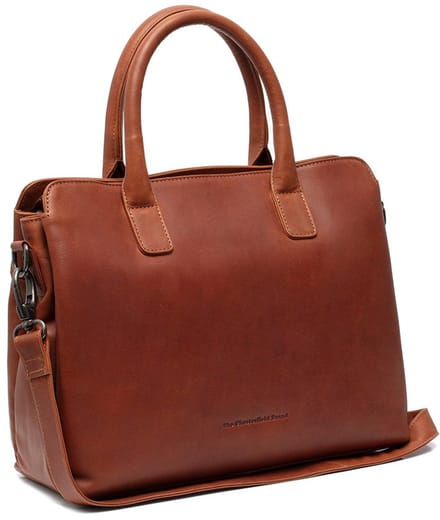 Chesterfield Valmonte Waxed Pull Up Schoudertas - Cognac