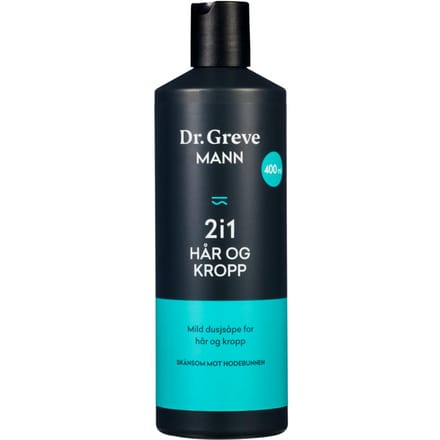 Dr. Greve Mann 2i1 H&aring;r og Kropp 400 ml
