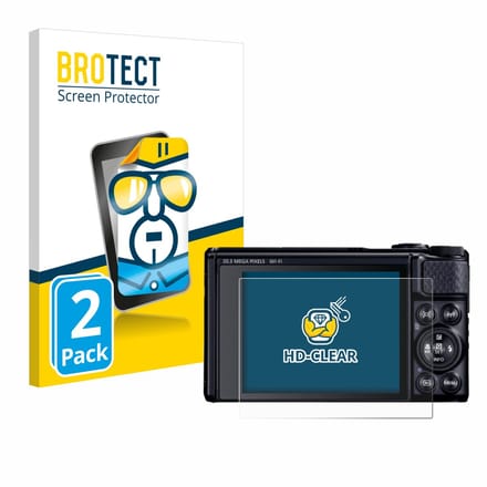 BROTECT - Screenprotector voor Canon PowerShot SX740 HS Lite - Folie Beschermfolie transparant 2 Stuks