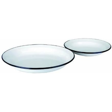 Ibili 912928 Geëmailleerde stalen plaat, 28 cm, wit