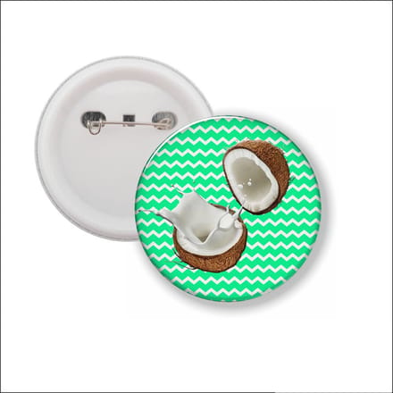 Button Met Speld - Kokosnoot