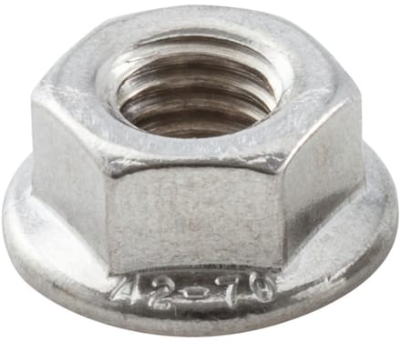 Wurth - EN 1661 roestvast staal A2 70 blank - Zeskantmoer met flens EN 1661, RVS A2-70, blank - x 200 st